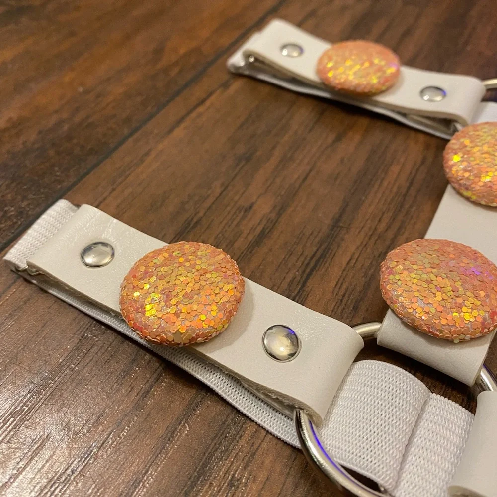 Handmade Pink Candy Leg Garter